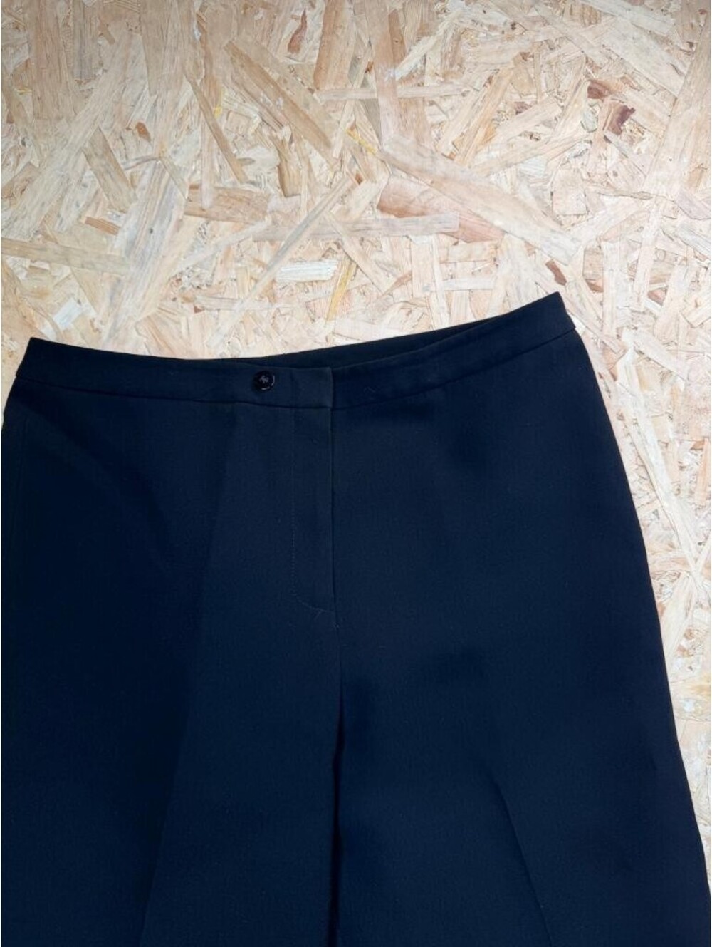 Black Wool Blend Dress Pants Womens Size 10 Wide Leg Trouser - Picture 7 of 16